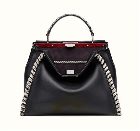 fendi black and silver bag|Fendi bag price usa.